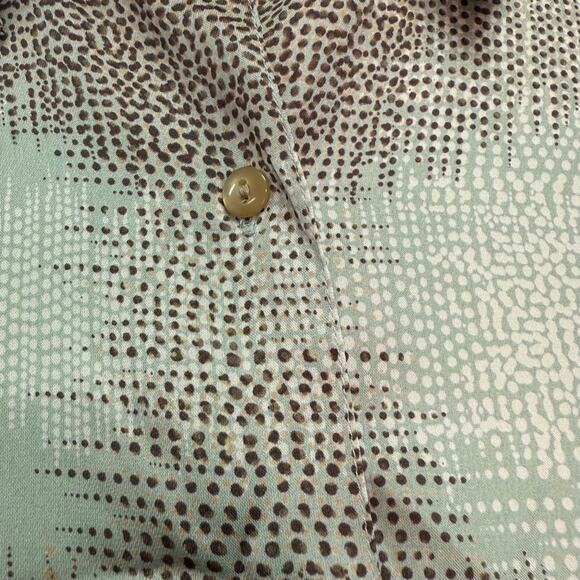 Kasper Petite 6P Blouse Abstract Dot Print Button-Up Shirt - Picture 9 of 10